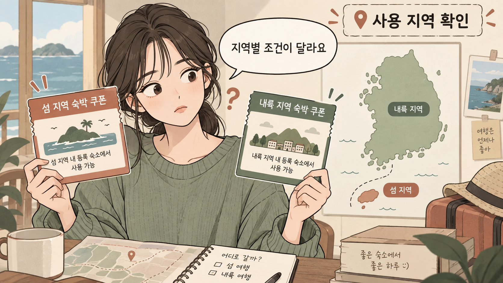 여행 할인 사용 지역 확인 웹툰